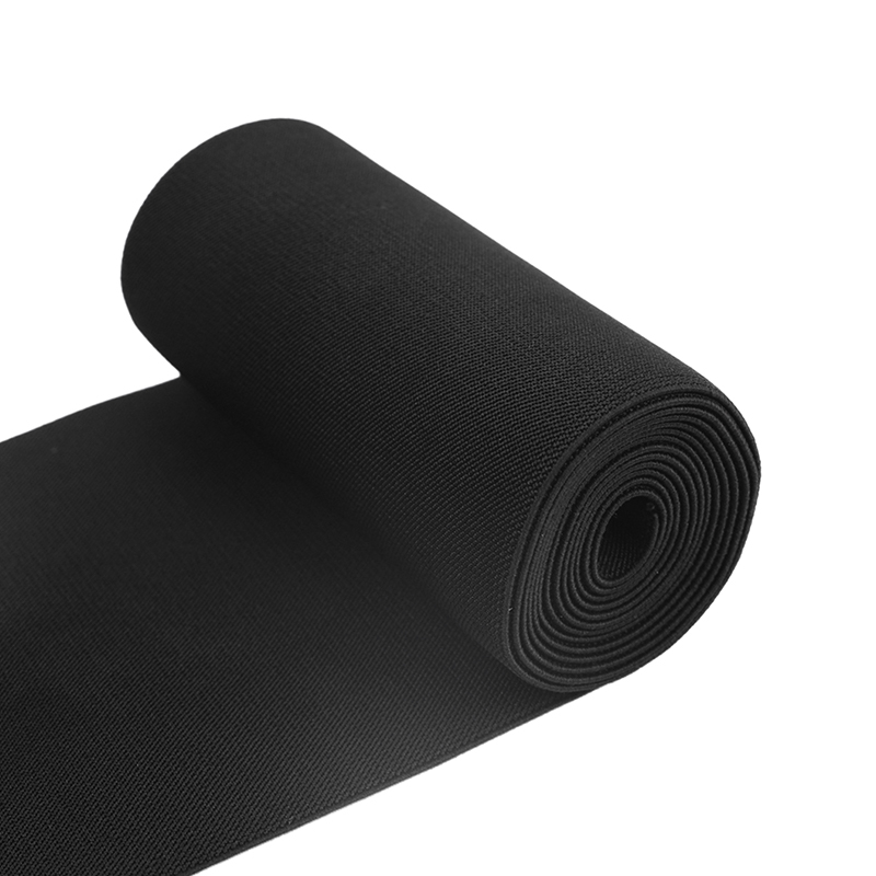 Élastique tissé noir de 8 pouces