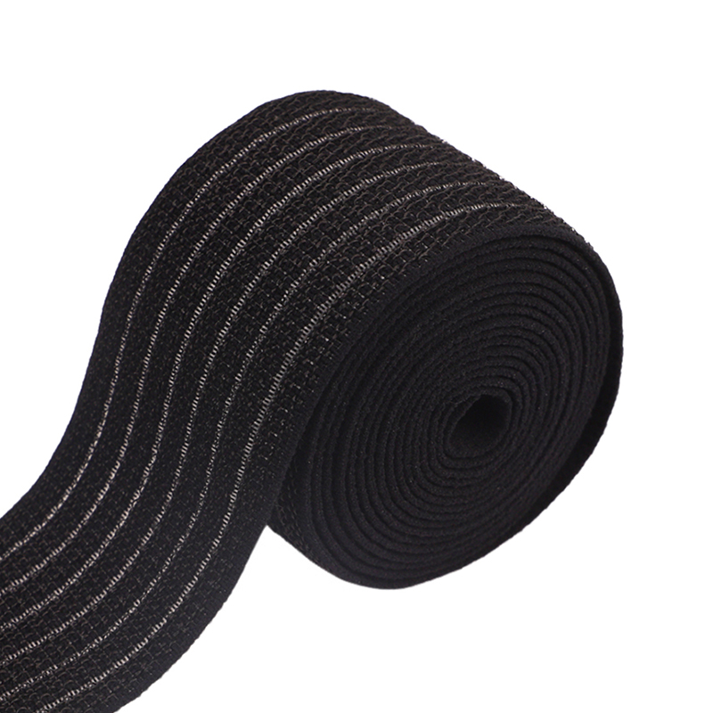 Panneaux élastiques Velcro noirs de 6 cm
