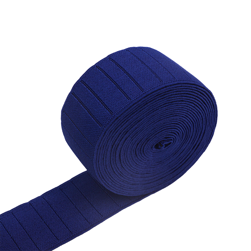 Élastique jacquard bleu marine de 5 cm