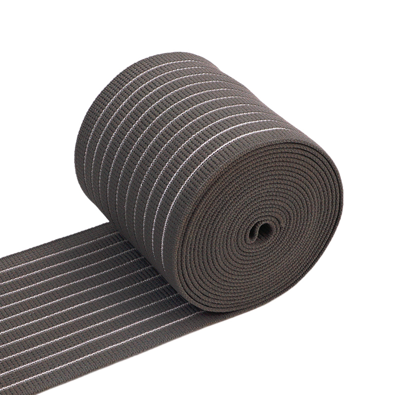 Panneaux élastiques tissés gris foncé de 8 cm