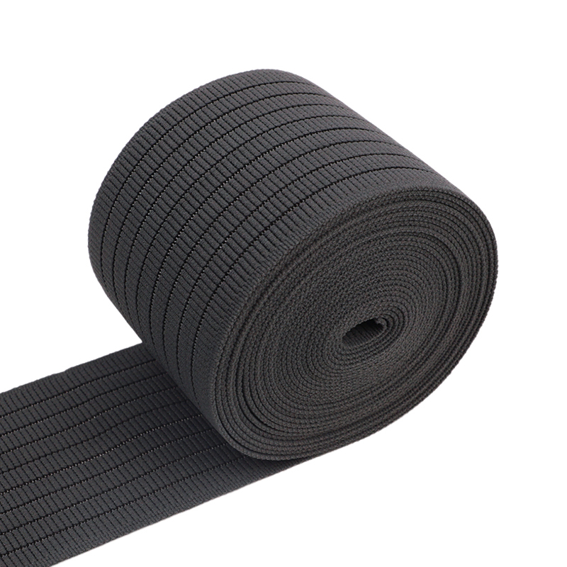 Panneaux élastiques tissés gris foncé de 7 cm